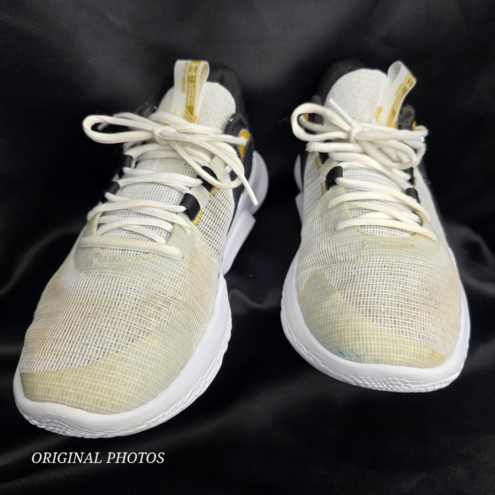 Under Armour Flow FUTR X 2 Basketball Shoes White Black 3024978-100 Sz 10M/W11.5 - Picture 7 of 10